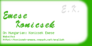 emese konicsek business card